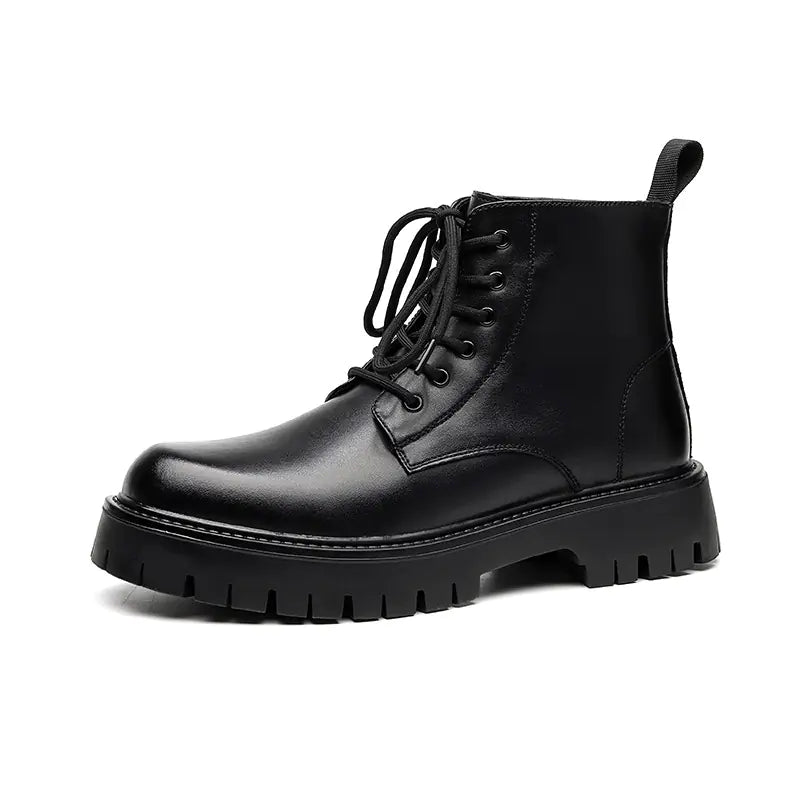 Men's Chelsea Ankle Boots - High-Top Leather Martin Boot