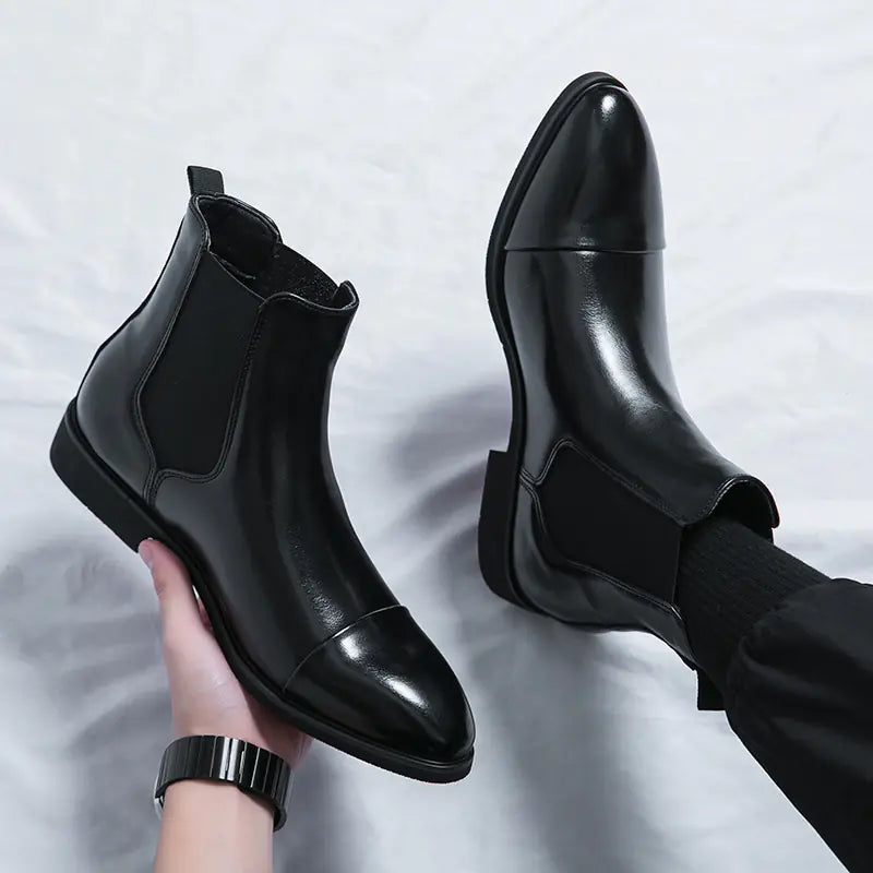 Men's Chelsea High Top Casual Leather Boots