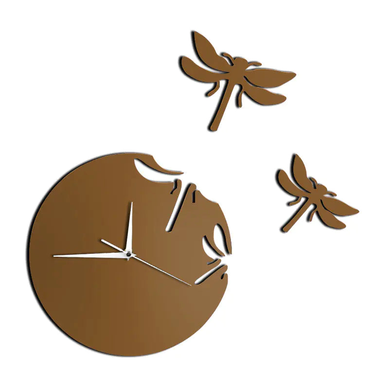 DIY Acrylic Dragonfly Wall Clock for Living Room Decor