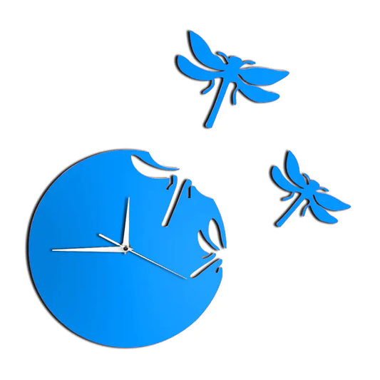 DIY Acrylic Dragonfly Wall Clock for Living Room Decor